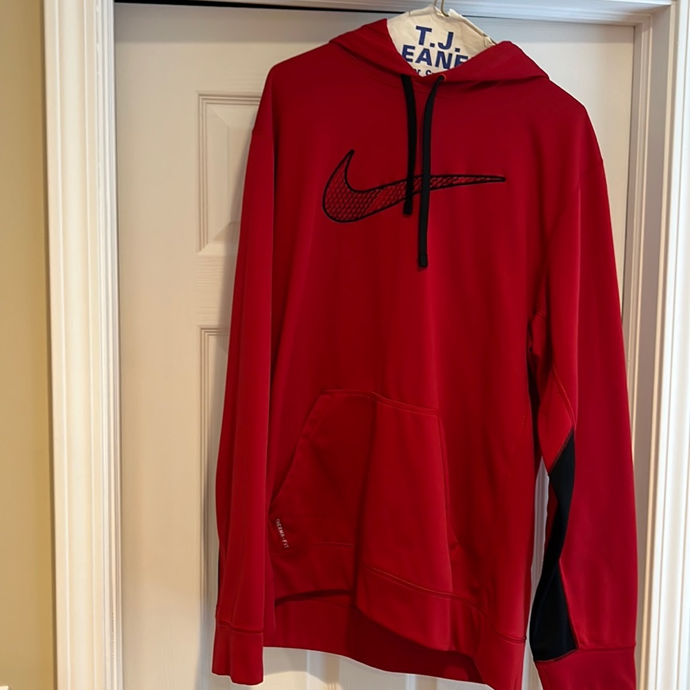 Red Nike hoodie size large